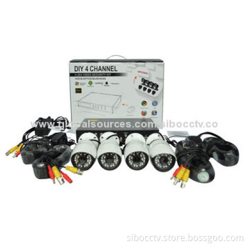 4CH 720P CVI kits, 4pcs 1.0Megapixel IP camera + 1pc DVR